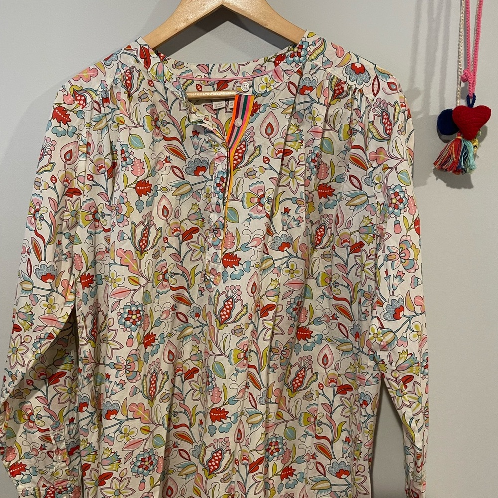 Boden Floral Long Sleeve Blouse